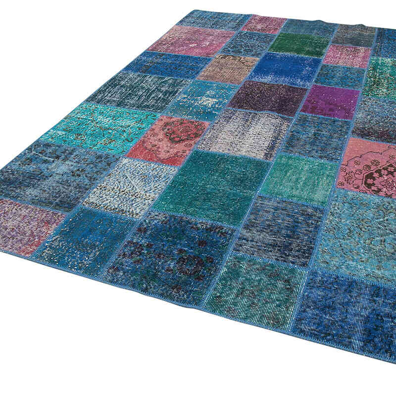 Púrpura Alfombra Turca de Retazos - 204 cm x 300 cm - K0063925