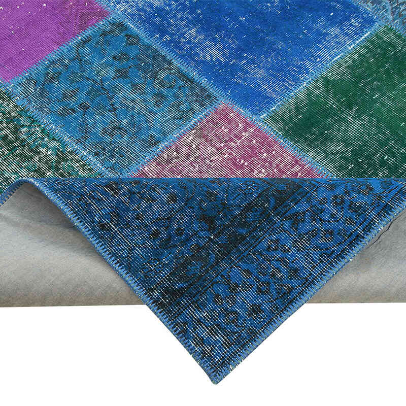Púrpura Alfombra Turca de Retazos - 204 cm x 300 cm - K0063925