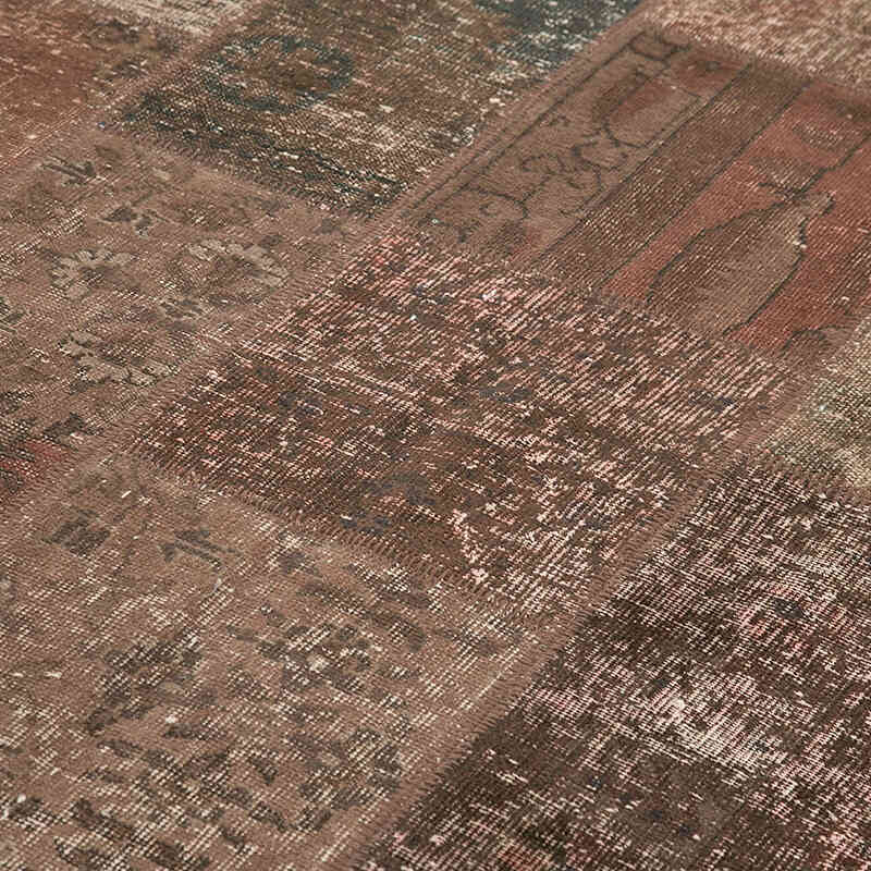 Patchwork Hand-Knotted Turkish Rug - 6' 8" x 9' 10" (80" x 118") - K0063928