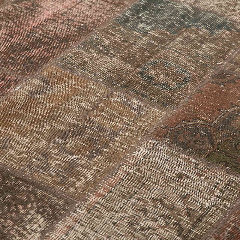 Patchwork Hand-Knotted Turkish Rug - 6' 7" x 9' 9" (79" x 117") - K0063934