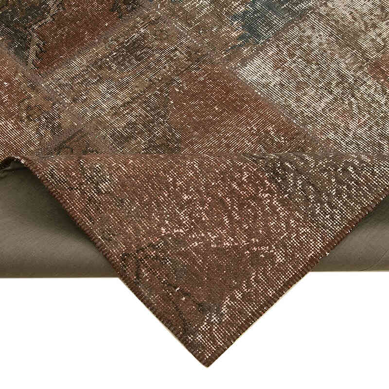 Patchwork Hand-Knotted Turkish Rug - 6' 7" x 9' 9" (79" x 117") - K0063934