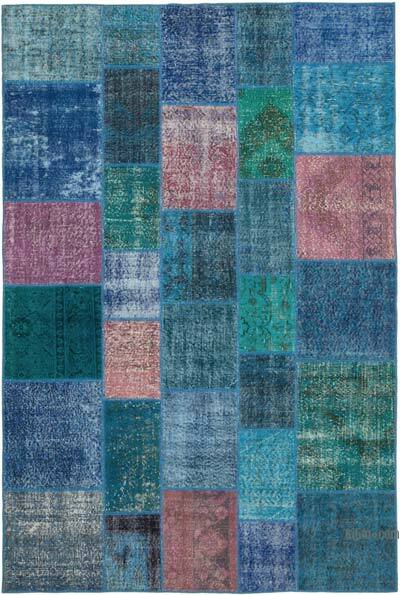 Mor Patchwork El Dokuma Halı - 203 cm x 300 cm
