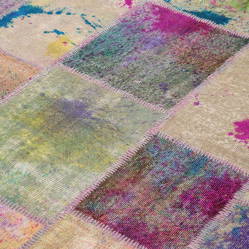 Patchwork El Dokuma Halı - 204 cm x 300 cm - K0063939