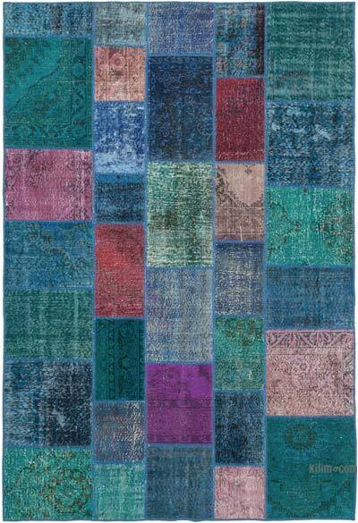 Mor Patchwork El Dokuma Halı - 200 cm x 295 cm
