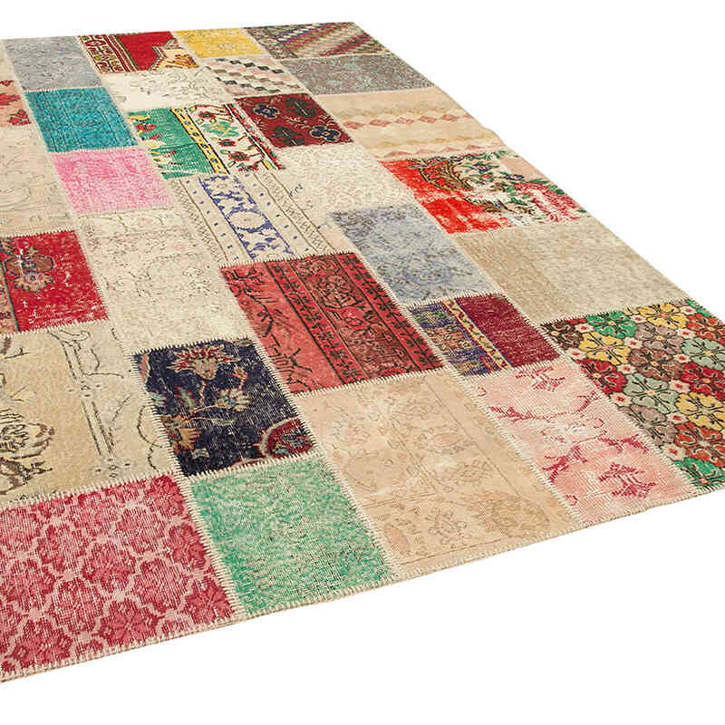 Patchwork El Dokuma Halı - 204 cm x 296 cm - K0063942