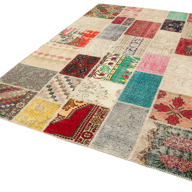 Patchwork El Dokuma Halı - 204 cm x 296 cm - K0063942