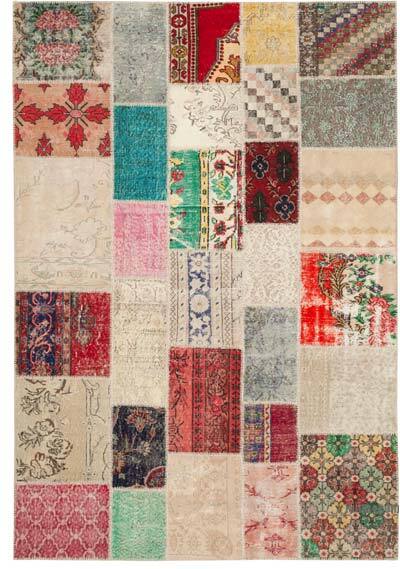 Patchwork El Dokuma Halı - 204 cm x 296 cm
