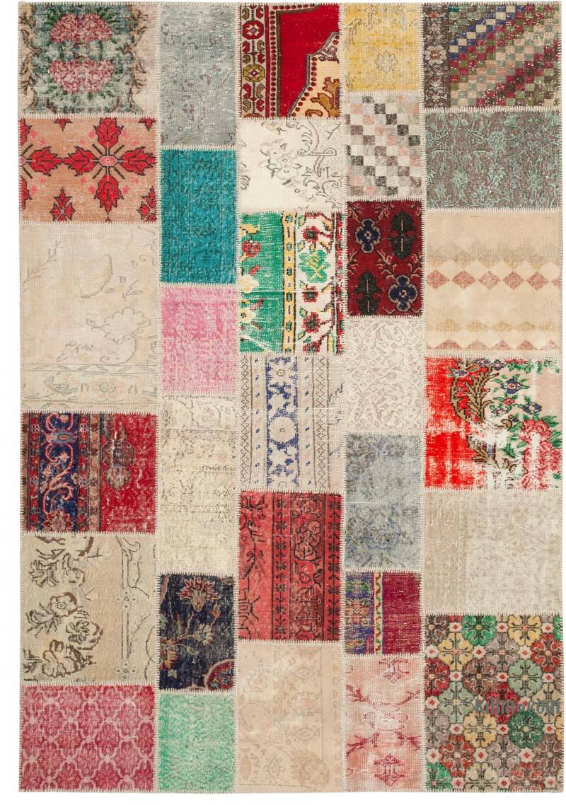 Patchwork El Dokuma Halı - 204 cm x 296 cm - K0063942