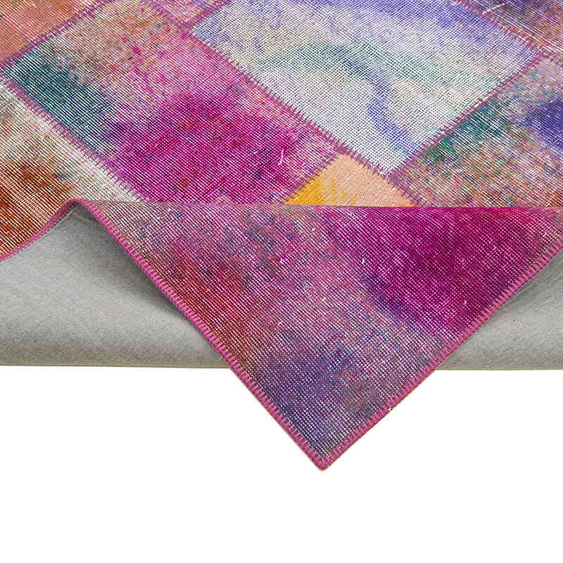 Patchwork Hand-Knotted Turkish Rug - 6' 7" x 9' 10" (79" x 118") - K0063957