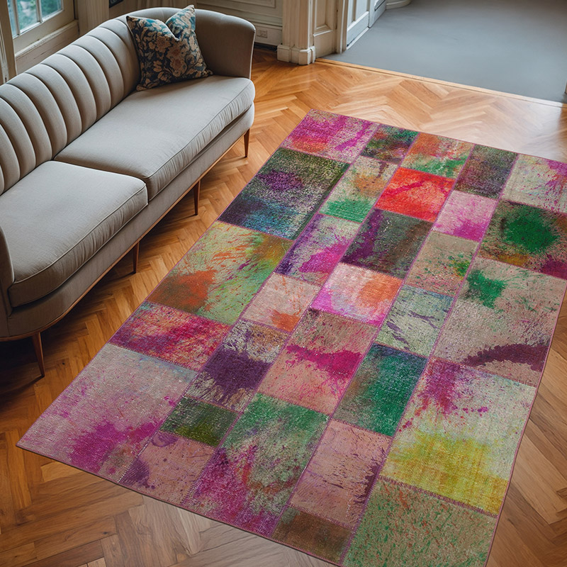 Alfombra Turca de Retazos - 198 cm x 302 cm - K0063964