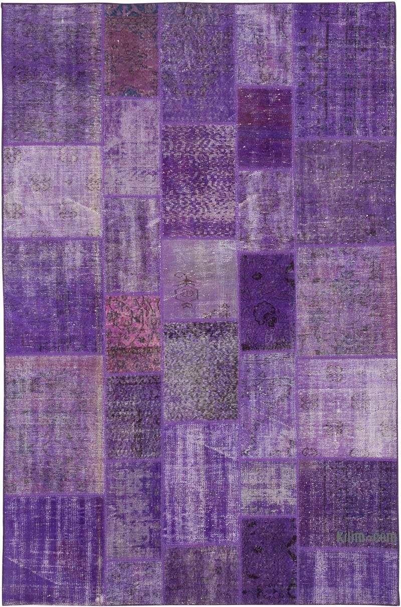 Patchwork Hand-Knotted Turkish Rug - 6' 4" x 9' 11" (76" x 119") - K0063983
