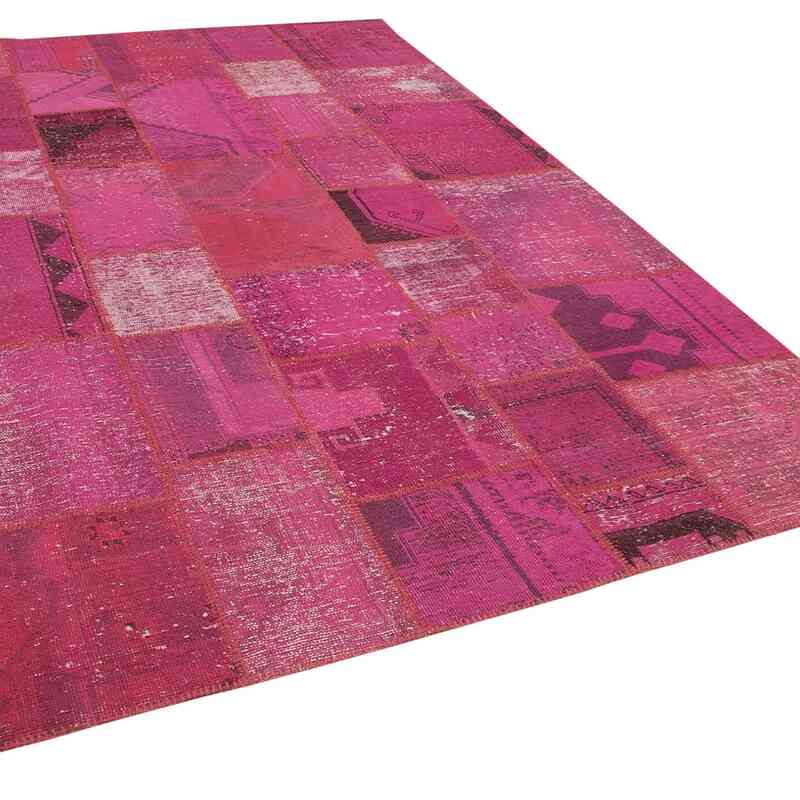 Patchwork Hand-Knotted Turkish Rug - 6' 8" x 9' 11" (80" x 119") - K0063984
