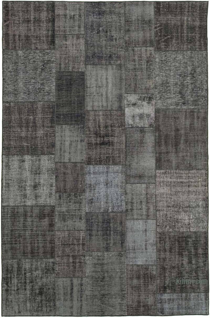 Patchwork Hand-Knotted Turkish Rug - 6' 6" x 9' 9" (78" x 117") - K0063997