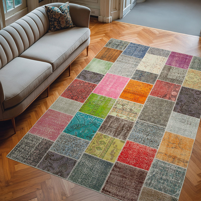 Alfombra Turca de Retazos - 205 cm x 300 cm - K0063999