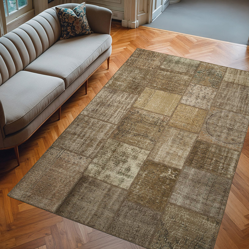 Patchwork El Dokuma Halı - 196 cm x 304 cm - K0064006
