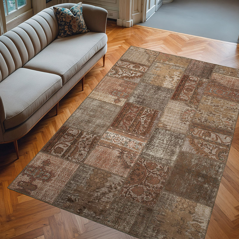 Patchwork El Dokuma Halı - 198 cm x 302 cm - K0064009