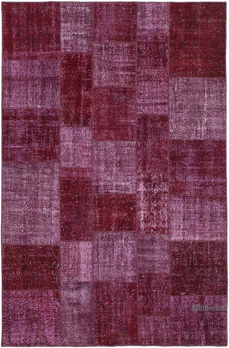 Patchwork Hand-Knotted Turkish Rug - 6' 6" x 9' 10" (78" x 118") - K0064016