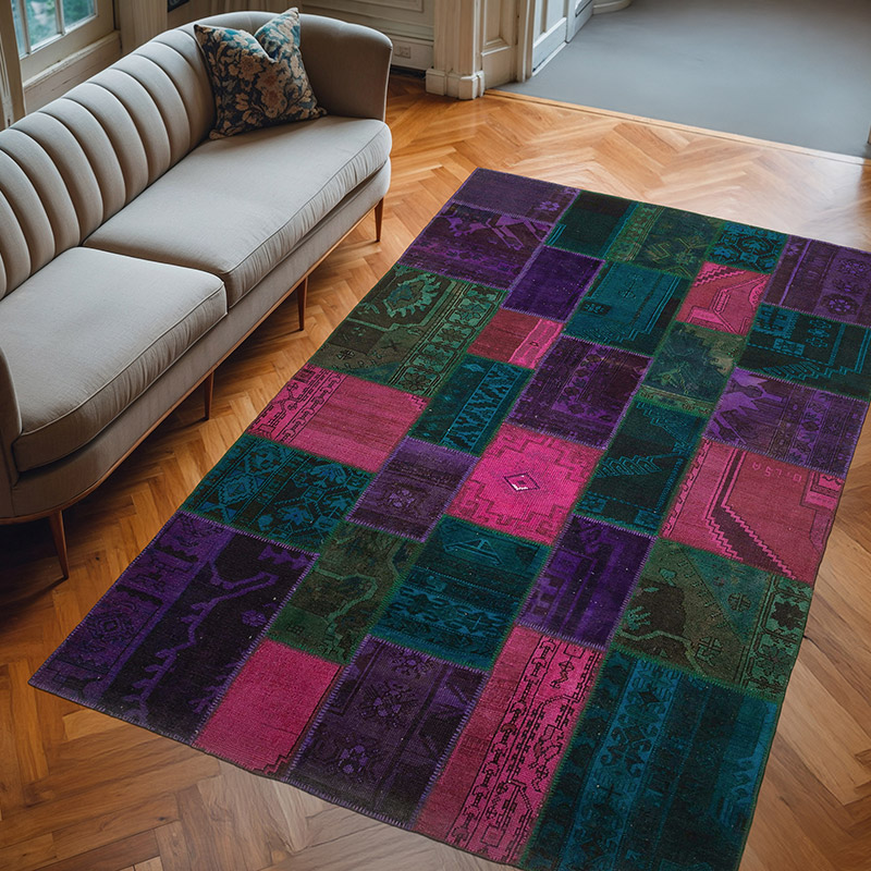 Patchwork El Dokuma Halı - 202 cm x 310 cm - K0064022