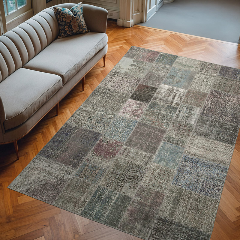 Patchwork El Dokuma Halı - 197 cm x 300 cm - K0064023