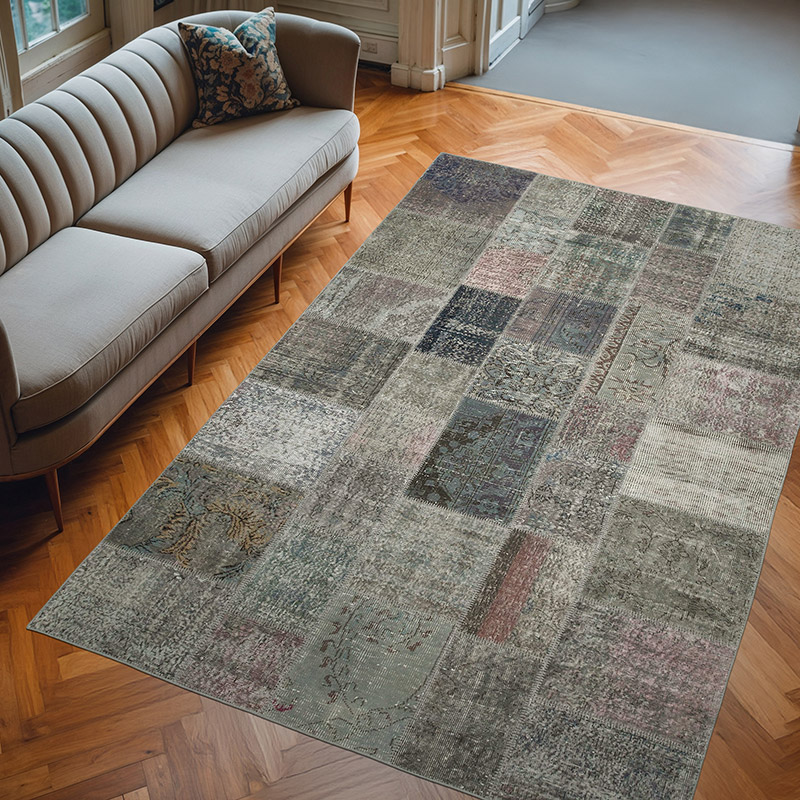 Patchwork El Dokuma Halı - 200 cm x 300 cm - K0064025