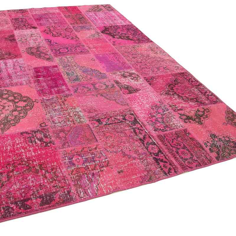 Patchwork Hand-Knotted Turkish Rug - 6' 7" x 9' 10" (79" x 118") - K0064028