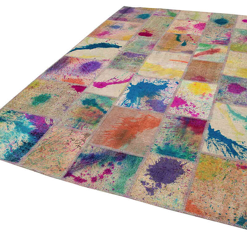 Patchwork El Dokuma Halı - 203 cm x 303 cm - K0064040
