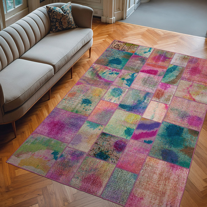 Alfombra Turca de Retazos - 198 cm x 299 cm - K0064050