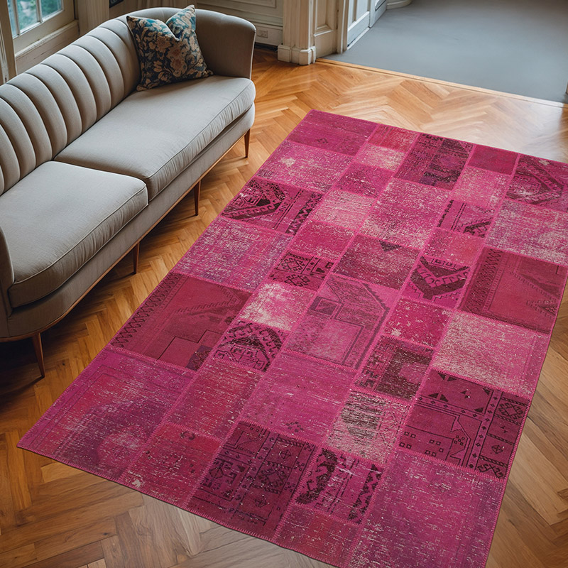 Patchwork El Dokuma Halı - 200 cm x 306 cm - K0064051
