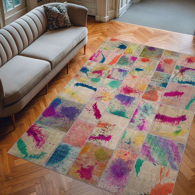 Alfombra Turca de Retazos - 206 cm x 305 cm - K0064058
