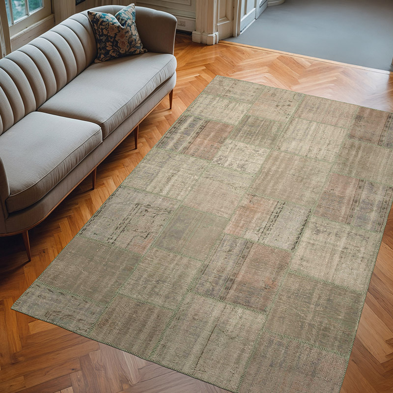 Patchwork El Dokuma Halı - 198 cm x 302 cm - K0064062