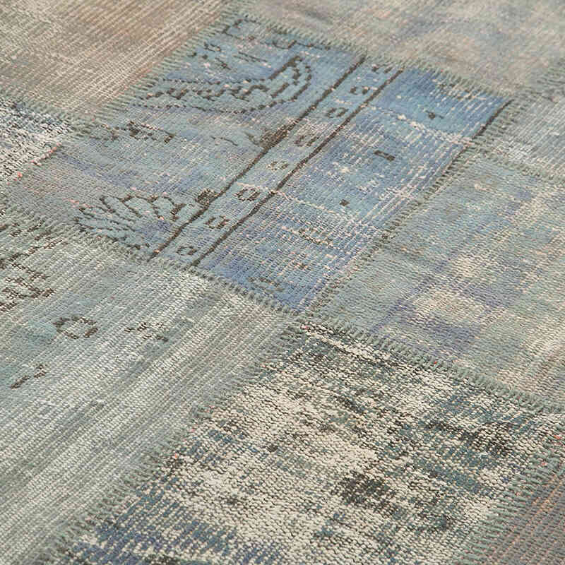 Patchwork Hand-Knotted Turkish Rug - 6' 8" x 10'  (80" x 120") - K0064066