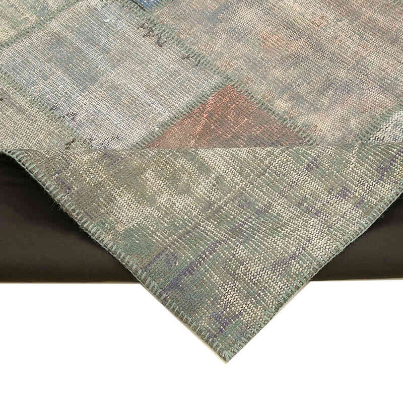 Patchwork Hand-Knotted Turkish Rug - 6' 8" x 10'  (80" x 120") - K0064066