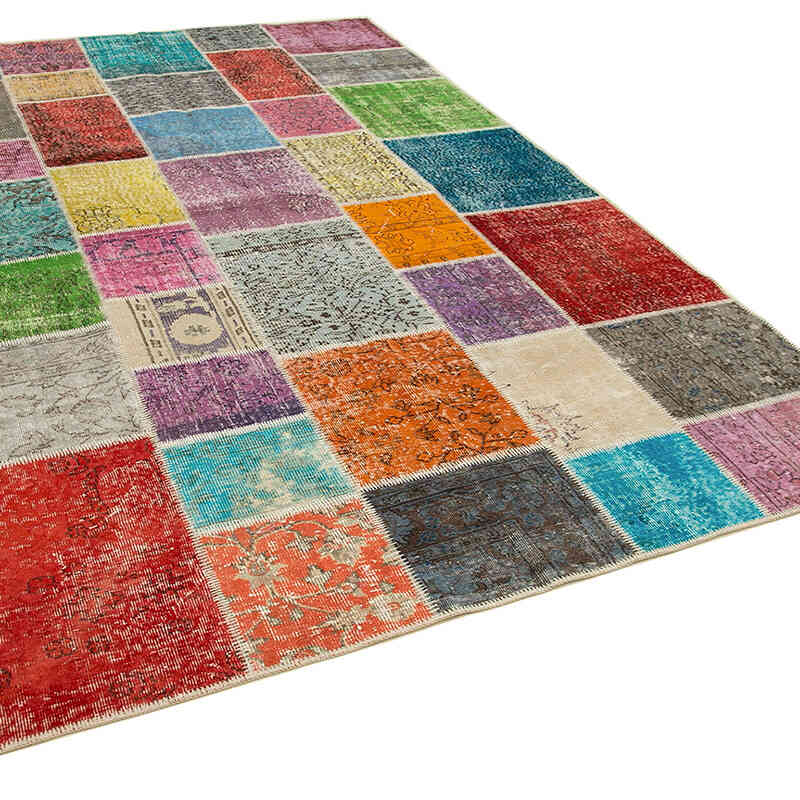 Patchwork El Dokuma Halı - 202 cm x 300 cm - K0064068