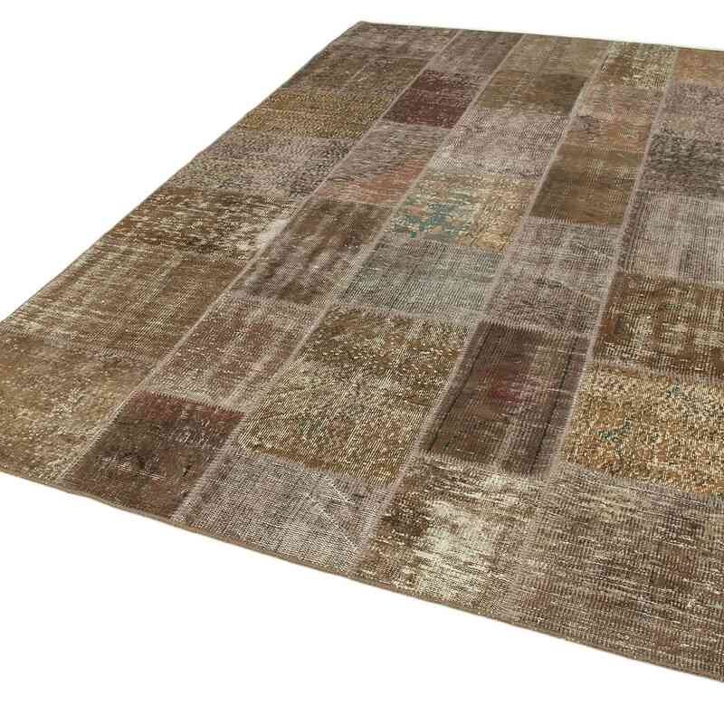 Patchwork Hand-Knotted Turkish Rug - 6' 6" x 9' 10" (78" x 118") - K0064073
