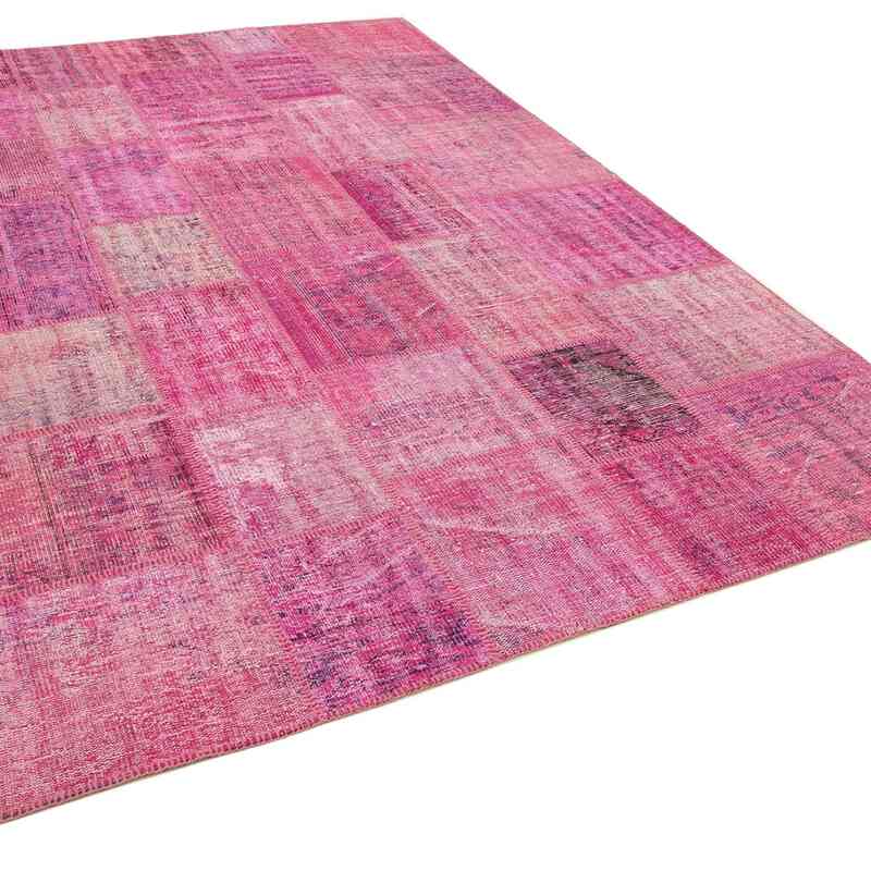 Patchwork Hand-Knotted Turkish Rug - 6' 9" x 9' 11" (81" x 119") - K0064077