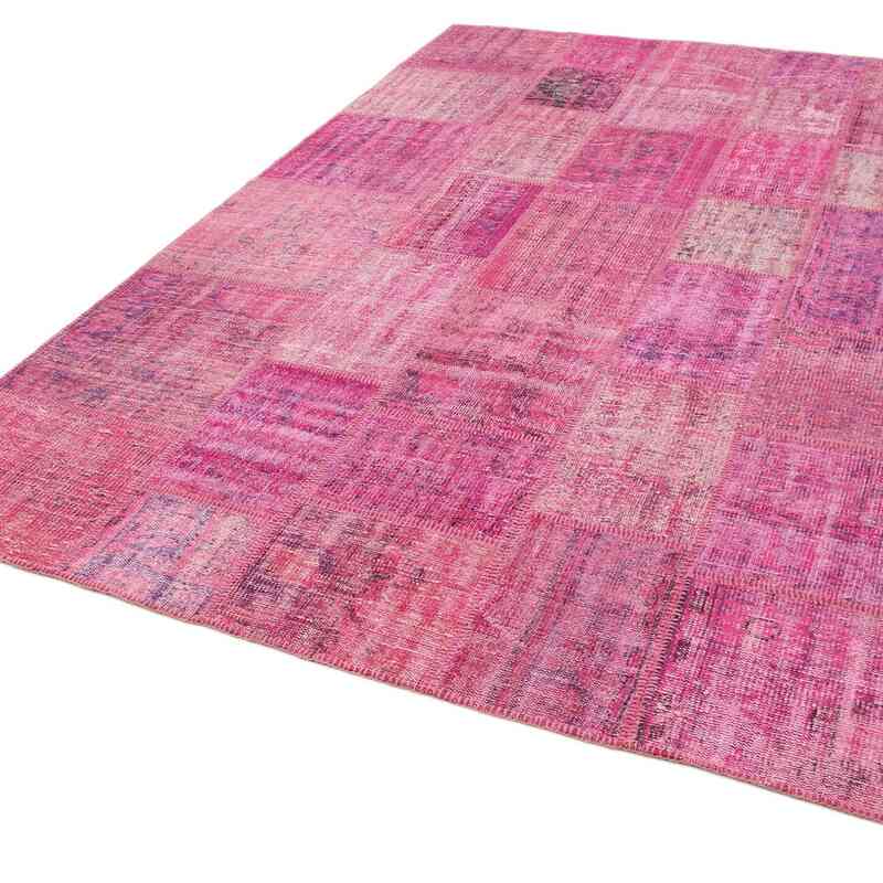 Patchwork Hand-Knotted Turkish Rug - 6' 9" x 9' 11" (81" x 119") - K0064077