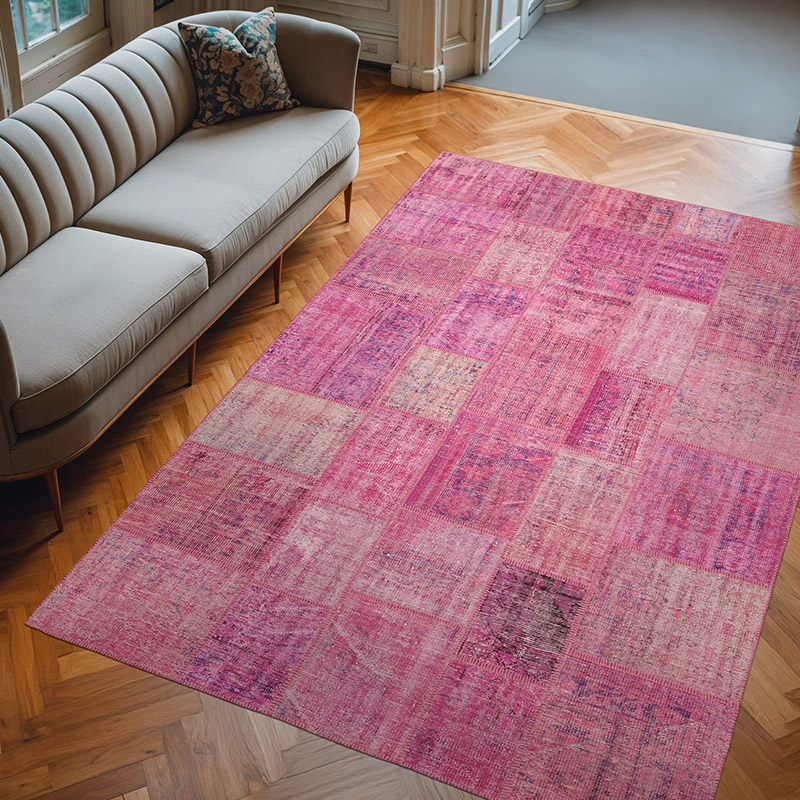 Patchwork El Dokuma Halı - 207 cm x 301 cm - K0064077