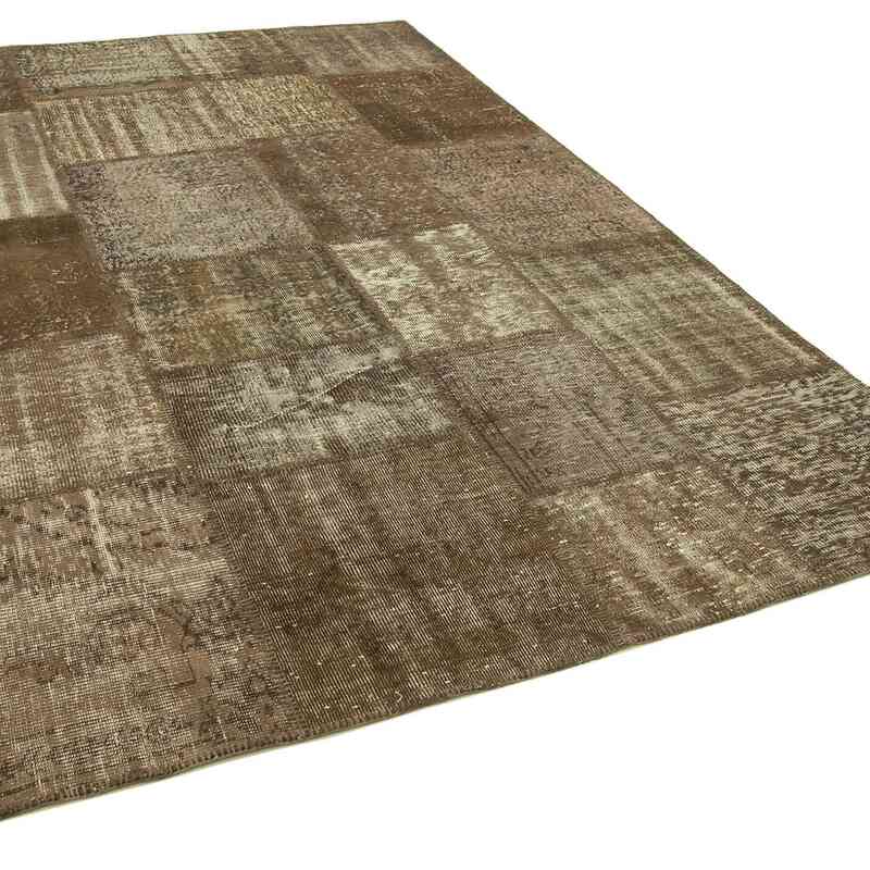 Patchwork Hand-Knotted Turkish Rug - 6' 5" x 9' 11" (77" x 119") - K0064082
