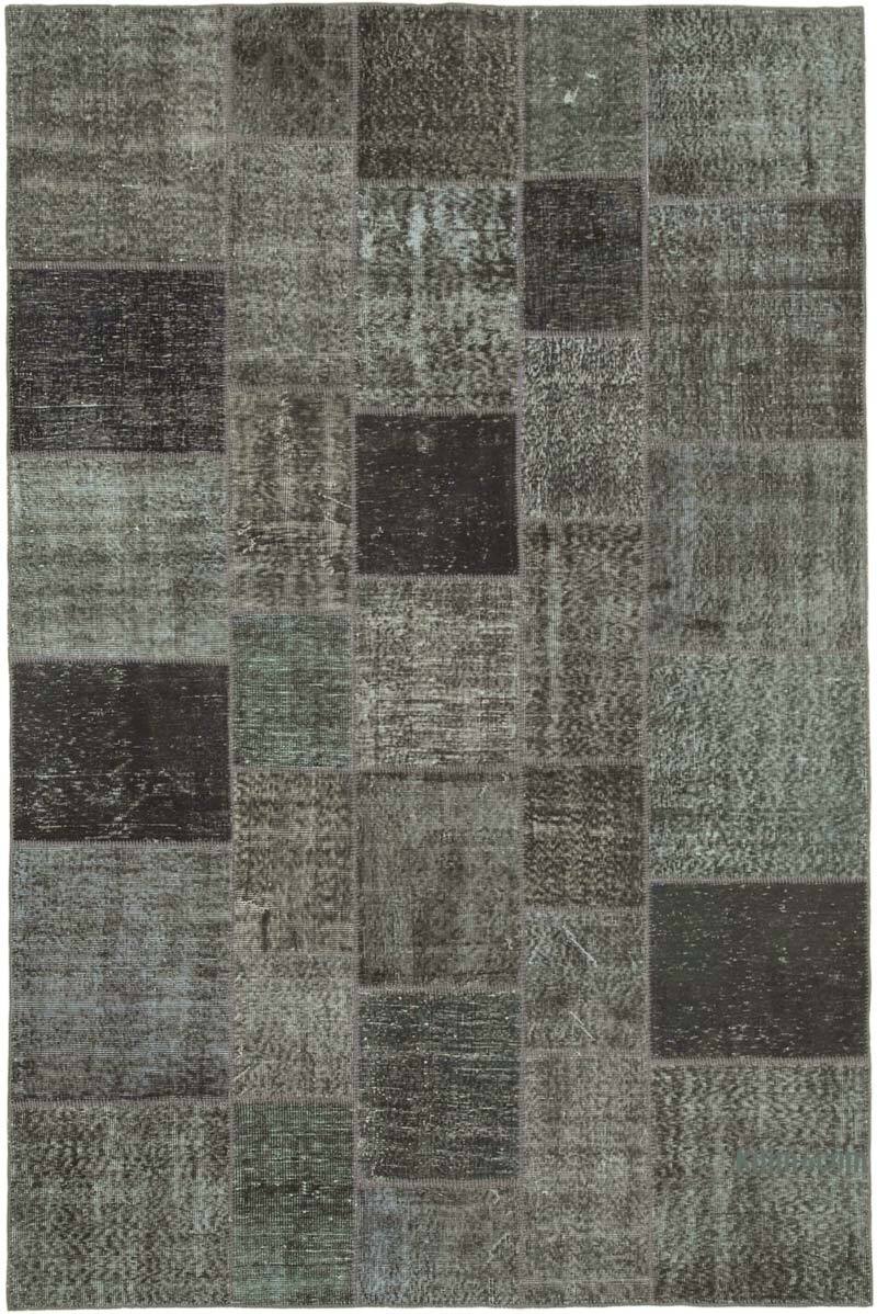 Patchwork Hand-Knotted Turkish Rug - 6' 7" x 9' 10" (79" x 118") - K0064085