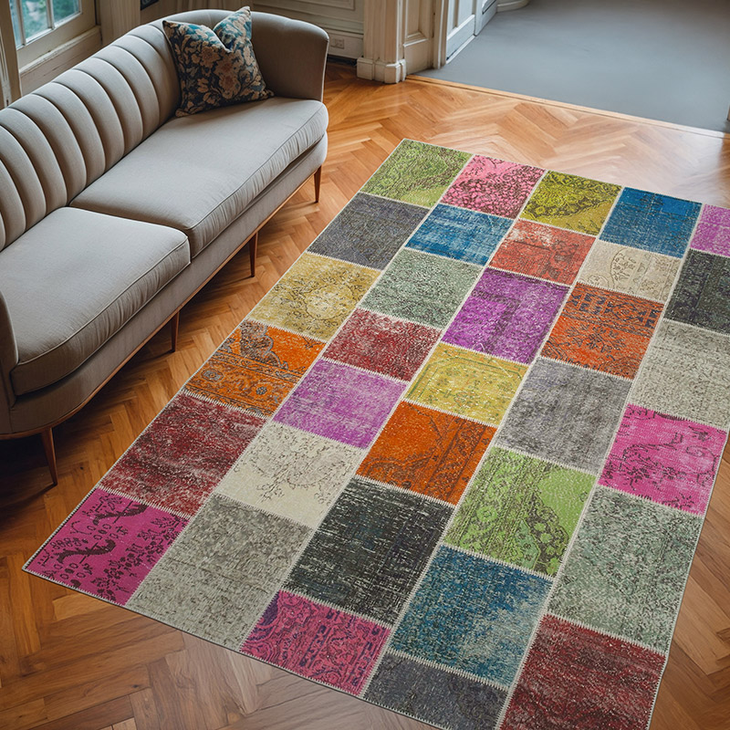 Alfombra Turca de Retazos - 204 cm x 300 cm - K0064086