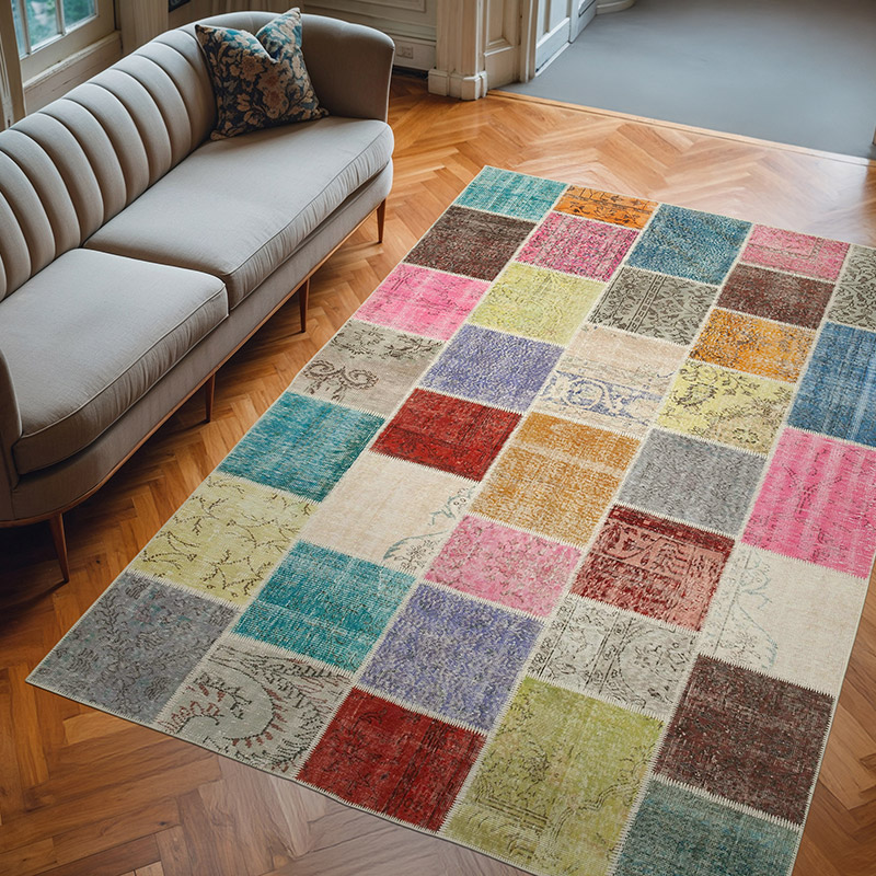 Alfombra Turca de Retazos - 208 cm x 300 cm - K0064089