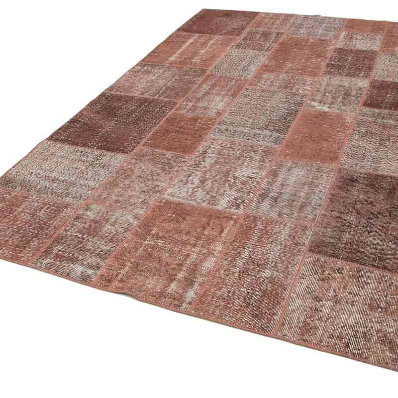 Patchwork Hand-Knotted Turkish Rug - 6' 6" x 9' 10" (78" x 118") - K0064091