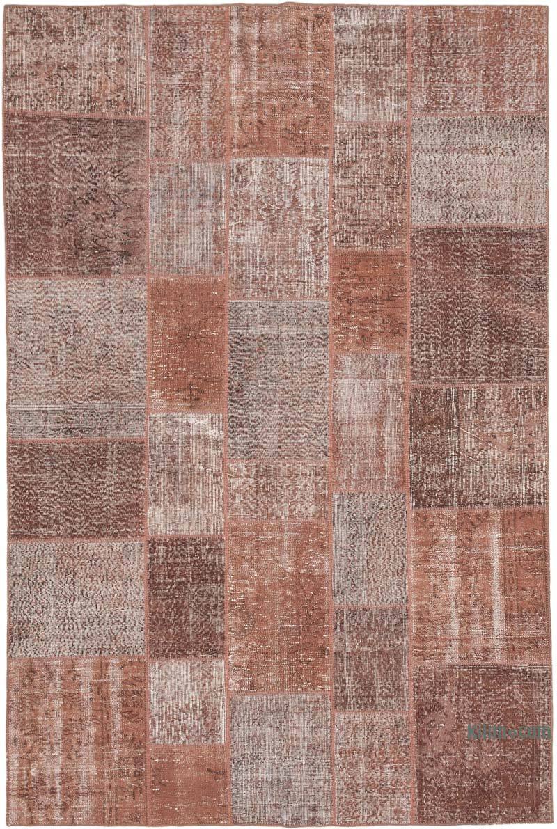Patchwork Hand-Knotted Turkish Rug - 6' 6" x 9' 10" (78" x 118") - K0064091