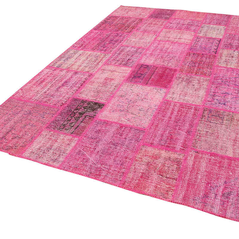 Patchwork Hand-Knotted Turkish Rug - 6' 9" x 10'  (81" x 120") - K0064094