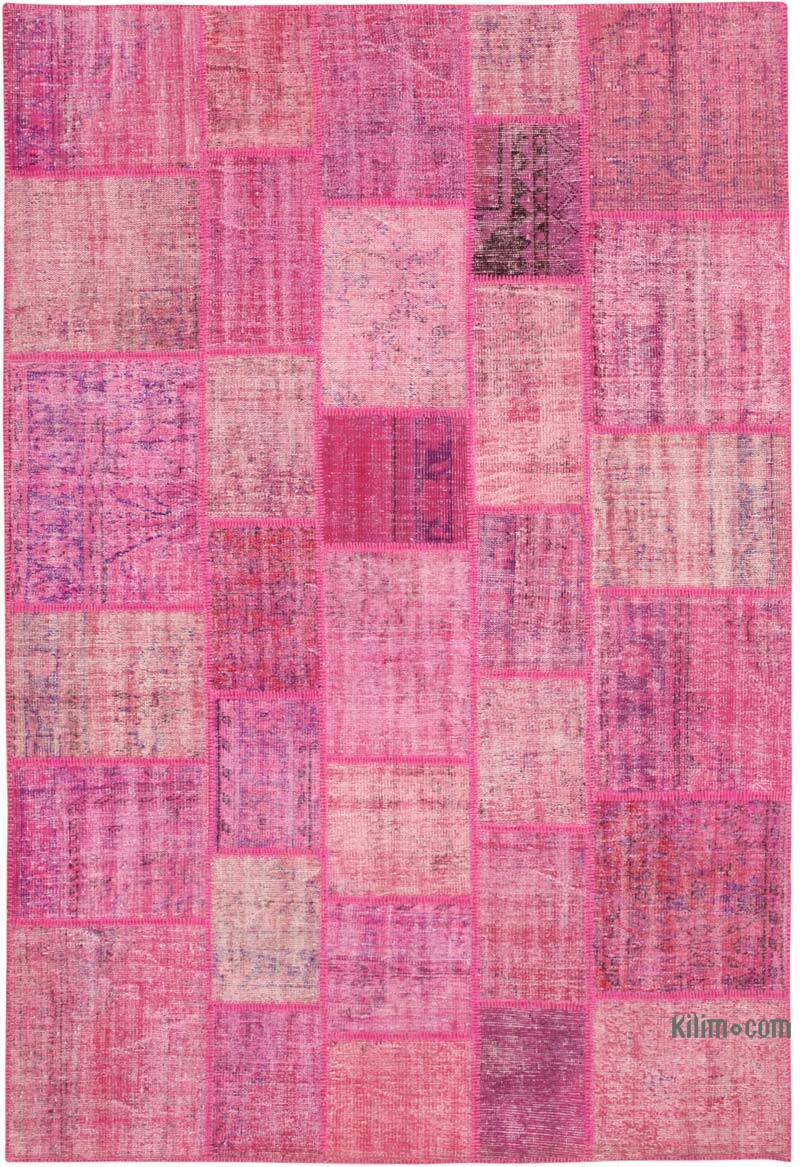 Patchwork Hand-Knotted Turkish Rug - 6' 9" x 10'  (81" x 120") - K0064094