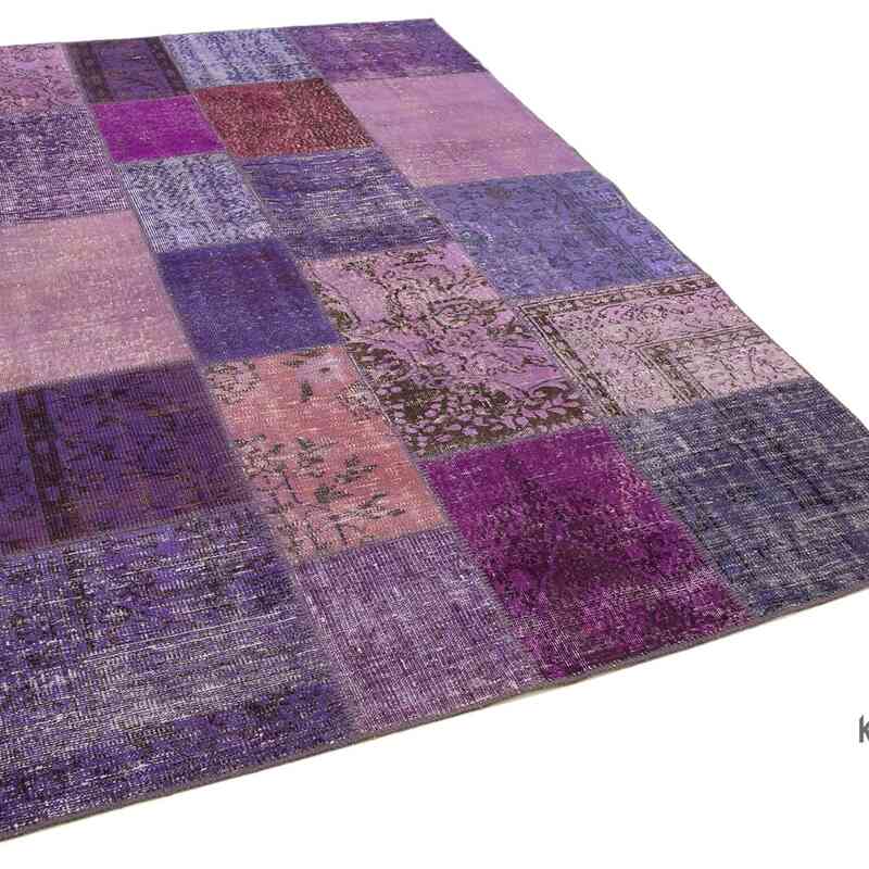 Patchwork Hand-Knotted Turkish Rug - 5' 8" x 8'  (68" x 96") - K0064105
