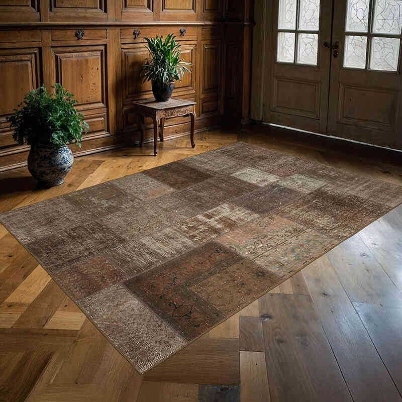 Patchwork El Dokuma Halı - 170 cm x 243 cm - K0064107