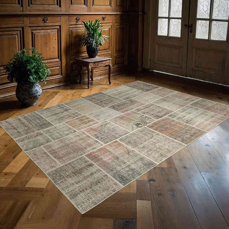 Patchwork El Dokuma Halı - 171 cm x 240 cm - K0064115