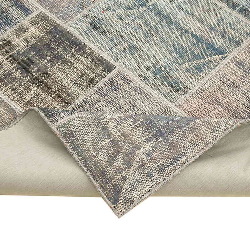 Patchwork Hand-Knotted Turkish Rug - 5' 8" x 7' 11" (68" x 95") - K0064119