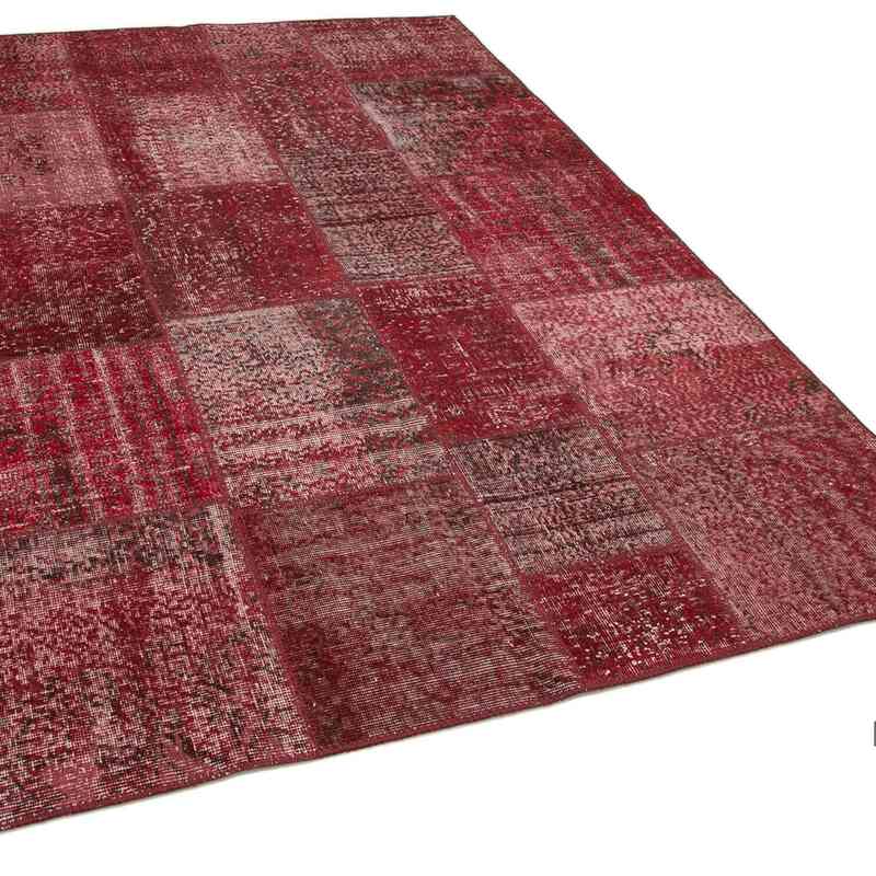 Patchwork Hand-Knotted Turkish Rug - 5' 7" x 7' 11" (67" x 95") - K0064122